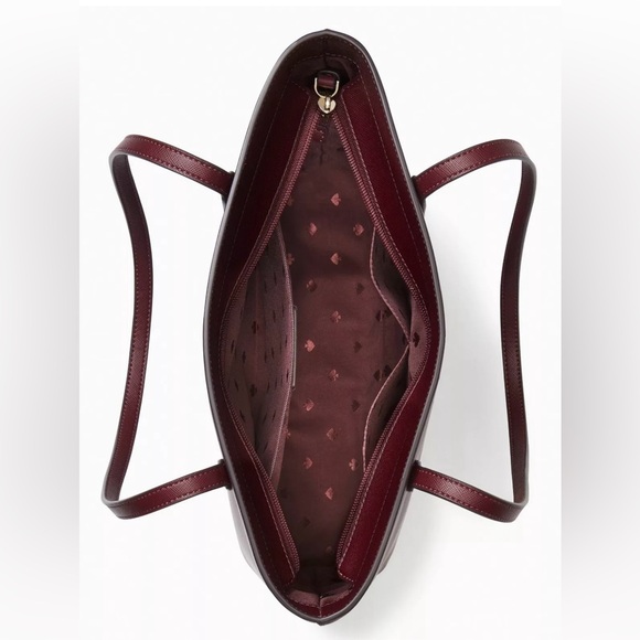 Kate Spade Brynn Large Tote Burgundy Saffiano - Picture 4 of 6